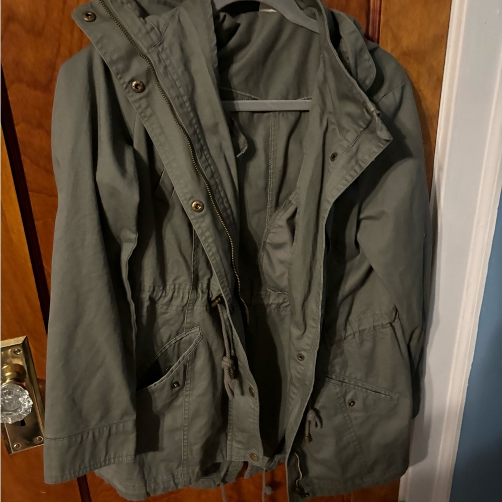 Olive Green Hooded Jacket